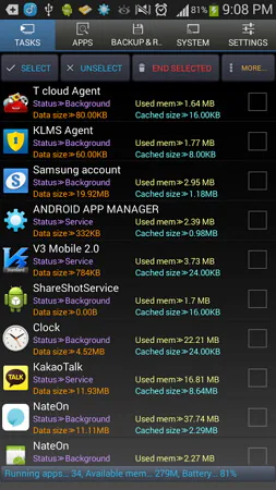 advanced task manager per Android