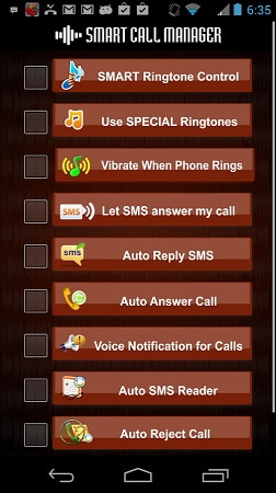 Application android de Gestionnaire d'appels avancé