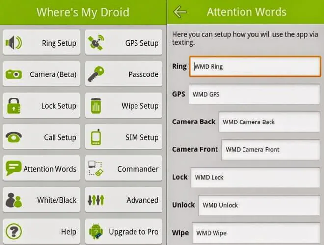 administrador de dispositivo Android