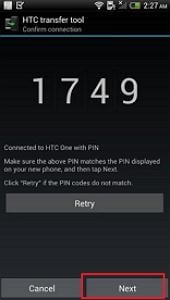 HTC zu HTC Datenübertragung