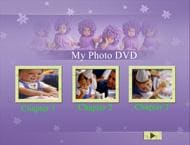 Modèles gratuits d'arrière-plan de menu DVD sur le thème de bébé