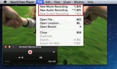 quicktime screen record no audio