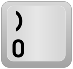 botão 0 do teclado