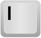 botão I do teclado