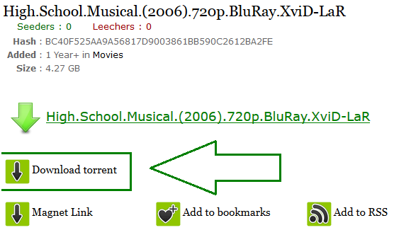 High School Musical Torrent-Dateien herunterladen