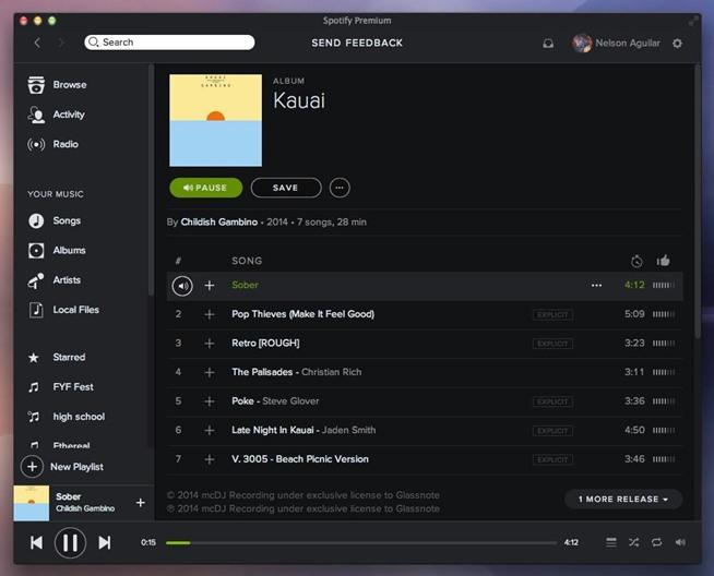 spotify for mac laptop