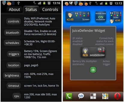 10 Mejores Amplificadores para Android: JuiceDefender Ahorrador de batería