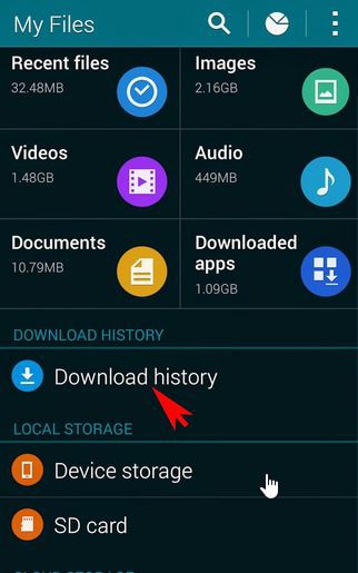 limpia los archivos de descarga desde Android