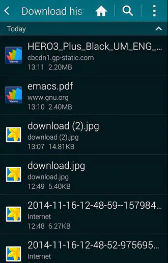 limpia los archivos de descarga Android