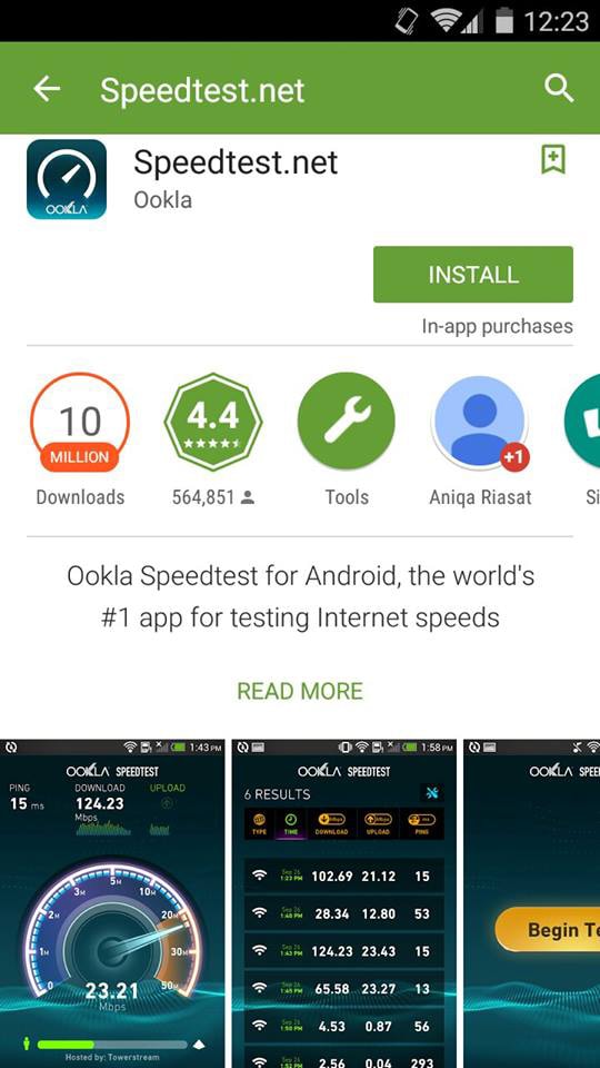 Test Internet Speed on Android
