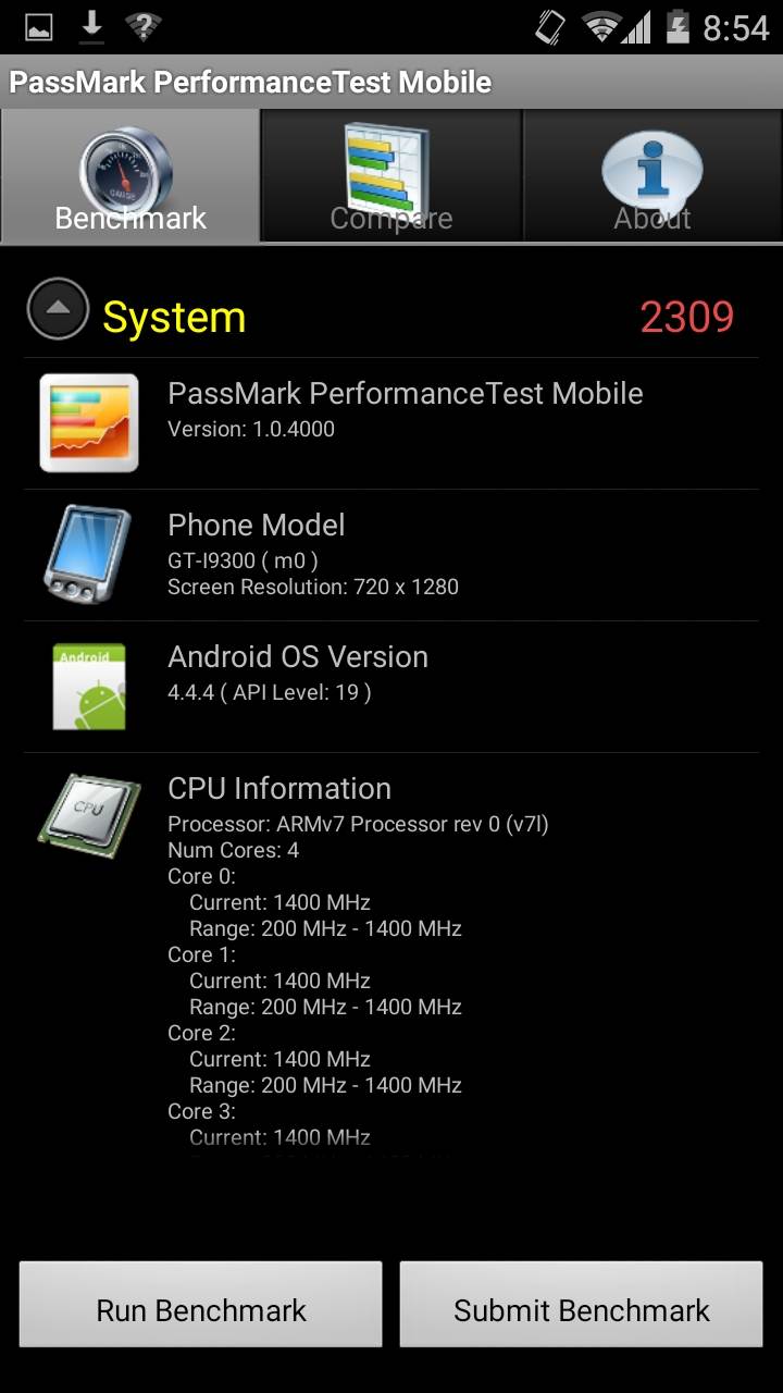 Android PassMark Performance Test