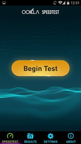 Begin Test Internet Speed on Android