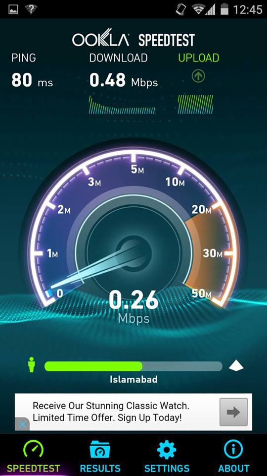 Prueba la velocidad de carga de internet Android