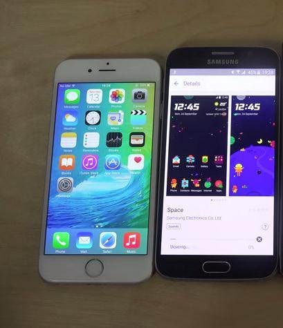 Ios9 Iphoneとsamsung Galaxy S6 Edge