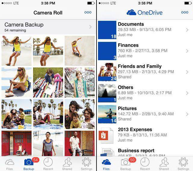 OneDrive pour sauvegarder les photos du téléphone