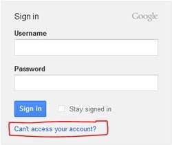 forgot gmail password