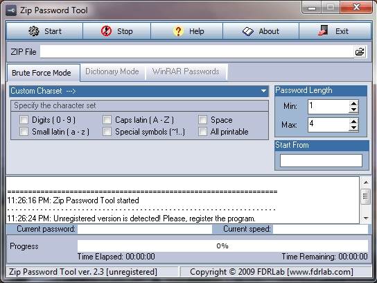 zip password recovery tool principal