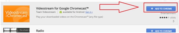 Flux vidéo pour Google Chromecast