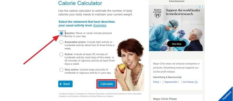 enable activity click calculate button