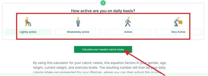 scroll and add activity level