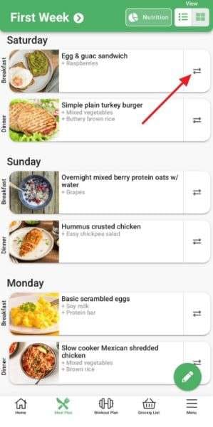 swap the meal anytime