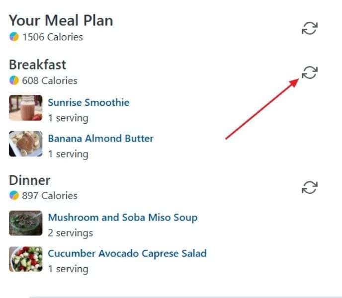 press the replace icon