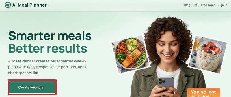 click the create your plan