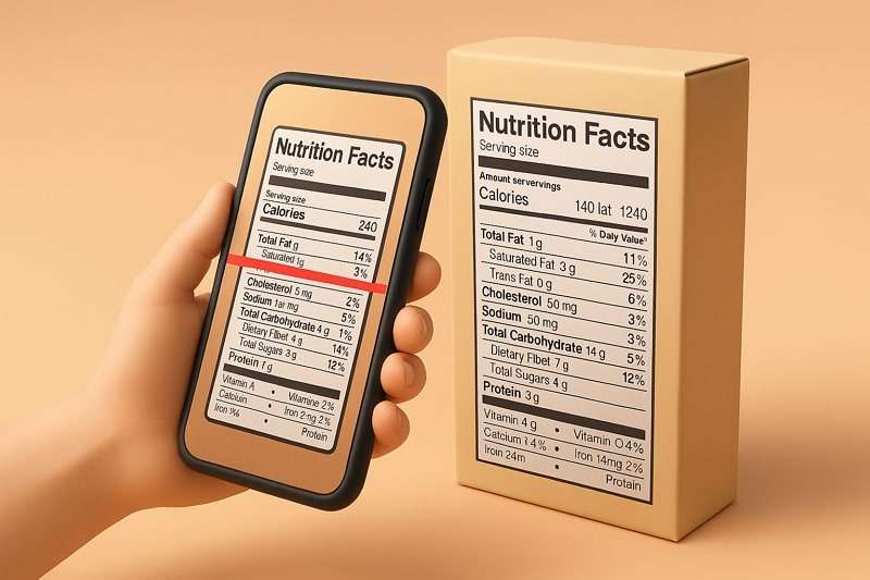 nutrition label scanner apps
