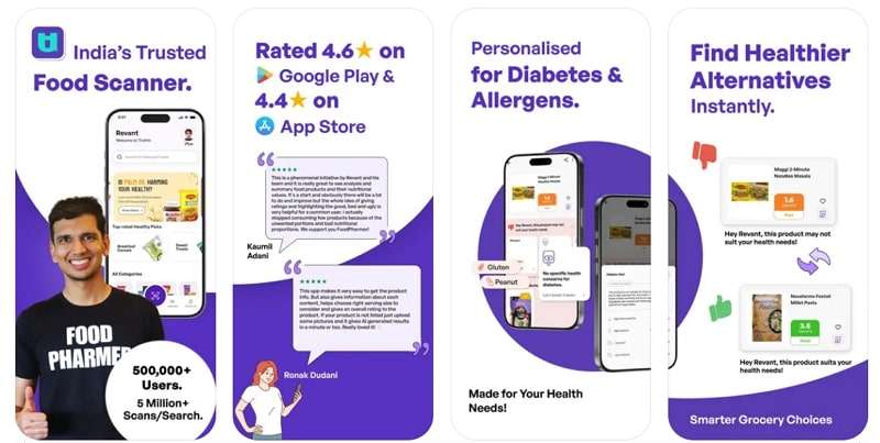 turthin barcode food scanner app