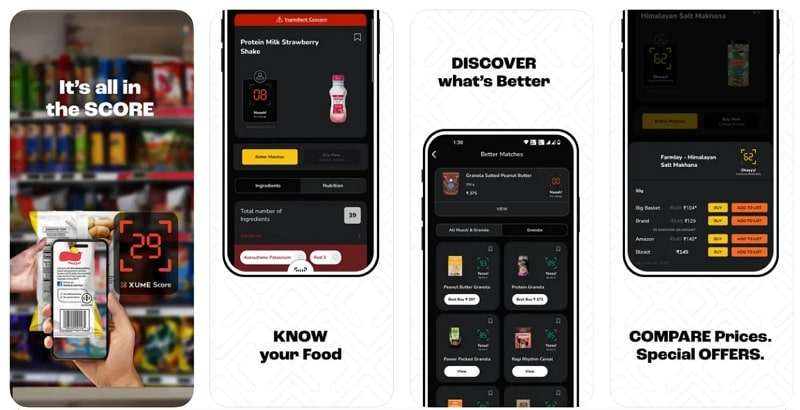 xume food product barcode scanner