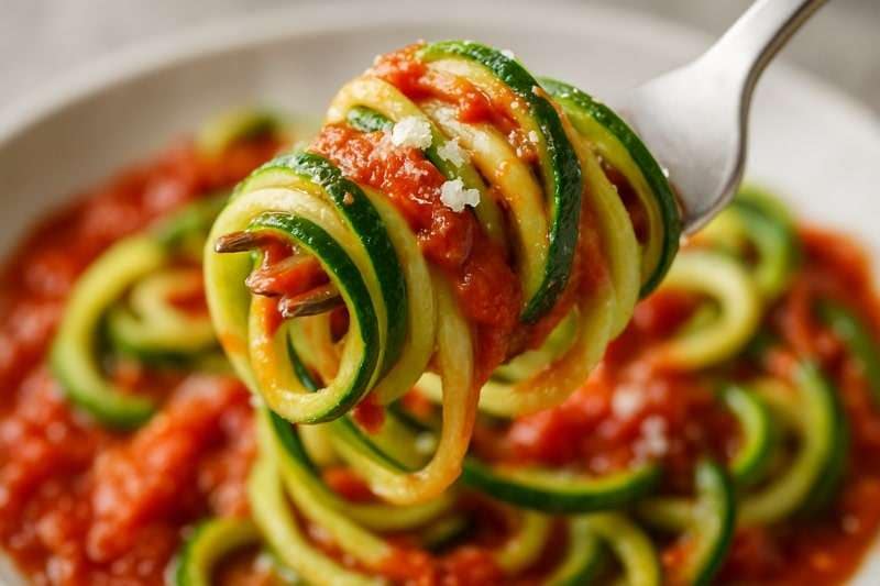 zucchini noodles and sauce