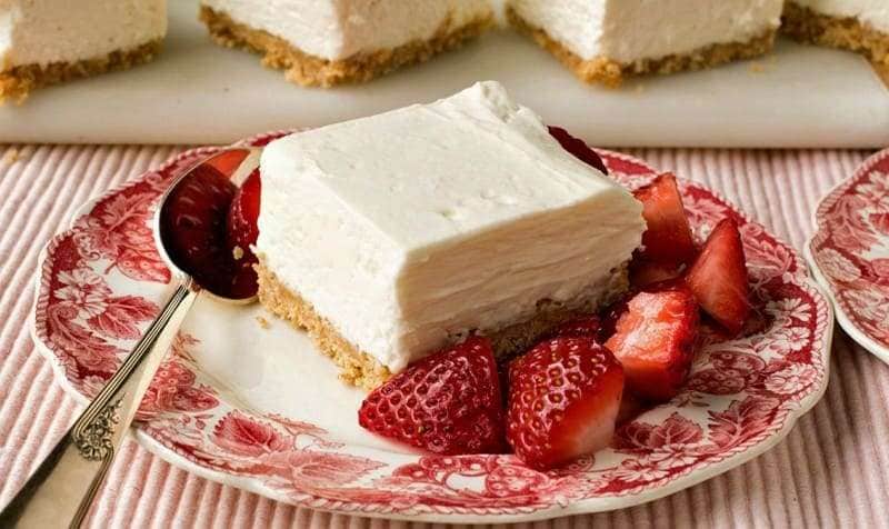 cheese cake squares christmas healthy recipes