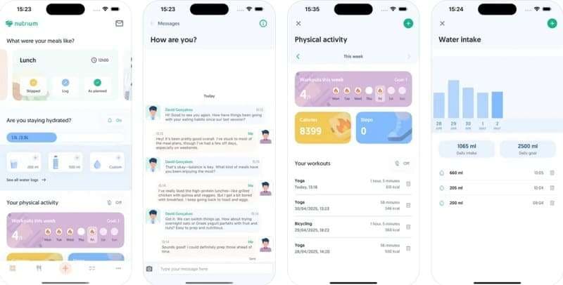 nutrium app for diet analysis