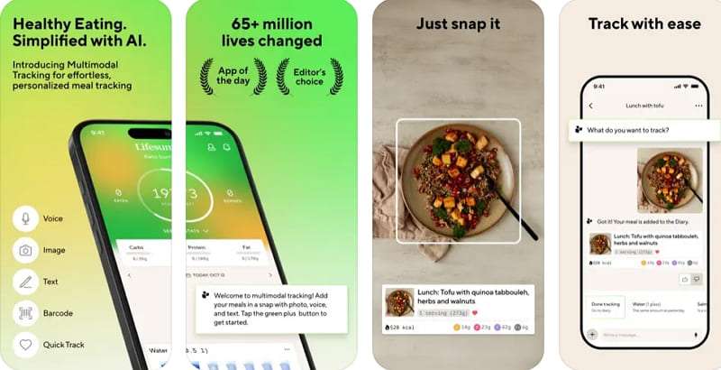 lifesum food calorie tracker