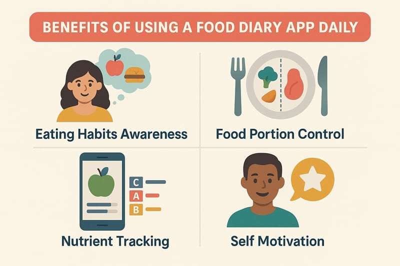 benefits of using food diary apps
