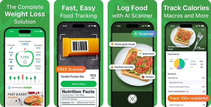 mynetdiary app tracks calories
