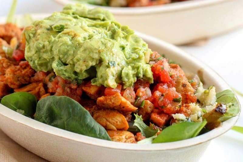chipotle chicken salad healthy takeaway food