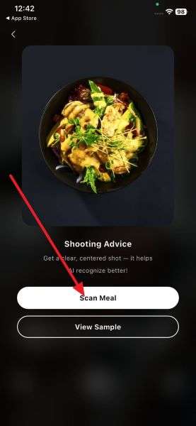 open the app to scan
