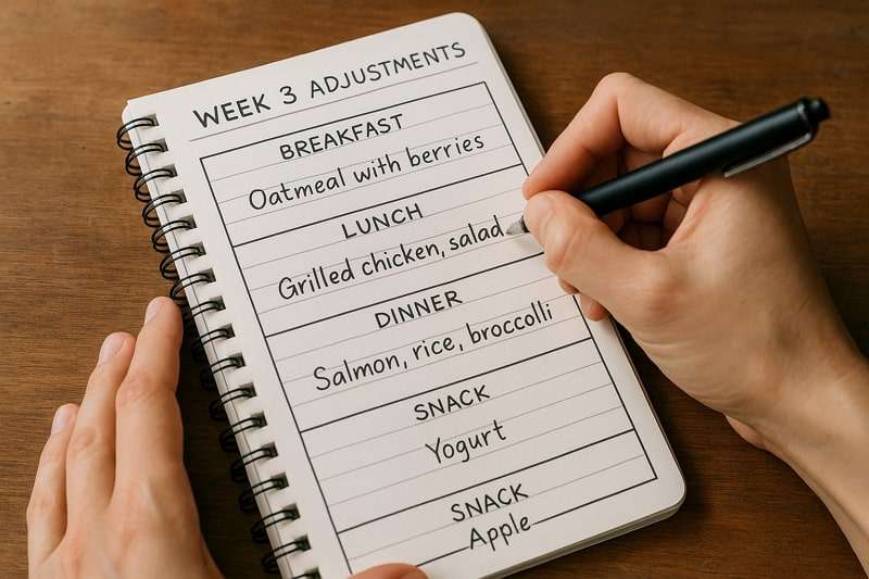 adjust meals and timing