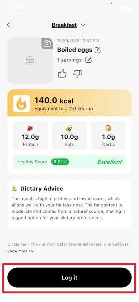 save the report and diet