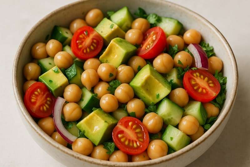 chickpea and avocado salad