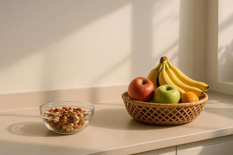 fruit and nut as snack