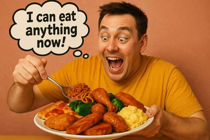 avoid over eating after fast