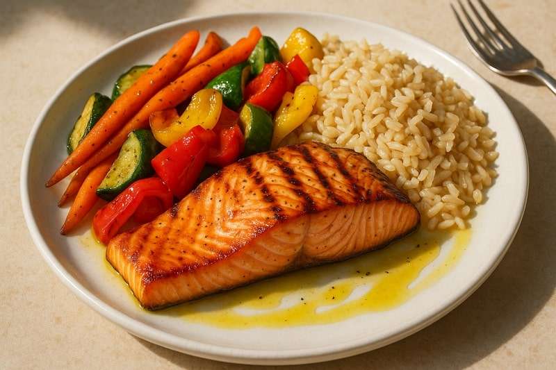 salmon vegetable meal
