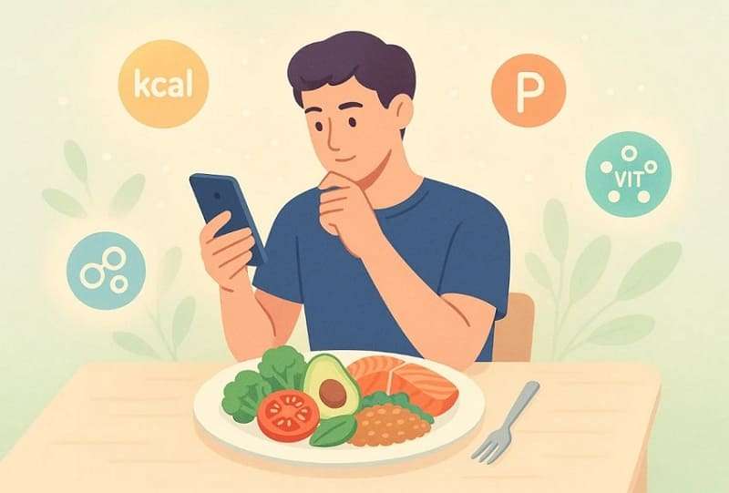 check nutritional fact before eating