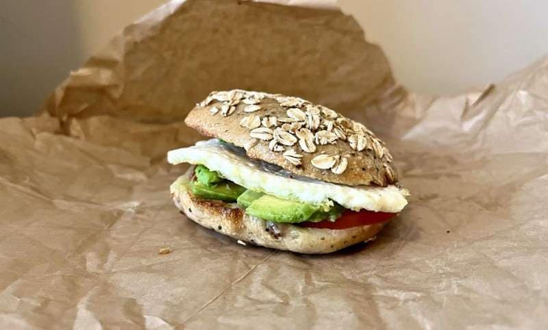 low cal takeaway avocado eggwhite sandwich