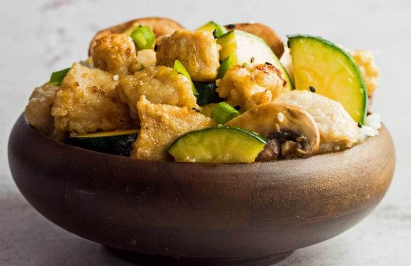 veggies mushroom chicken bowl lowcal takeaway