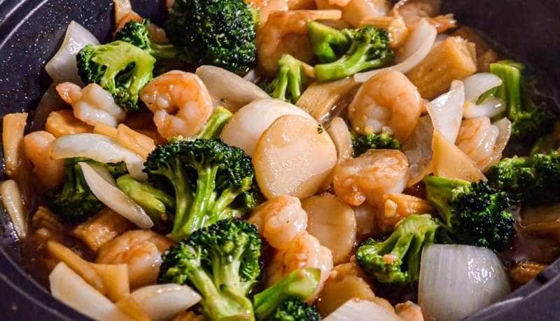shrimp with mixed vegetables