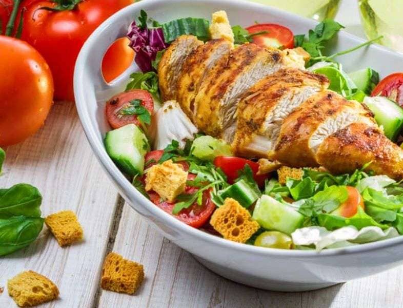 healthy takeaway grilled salad idea