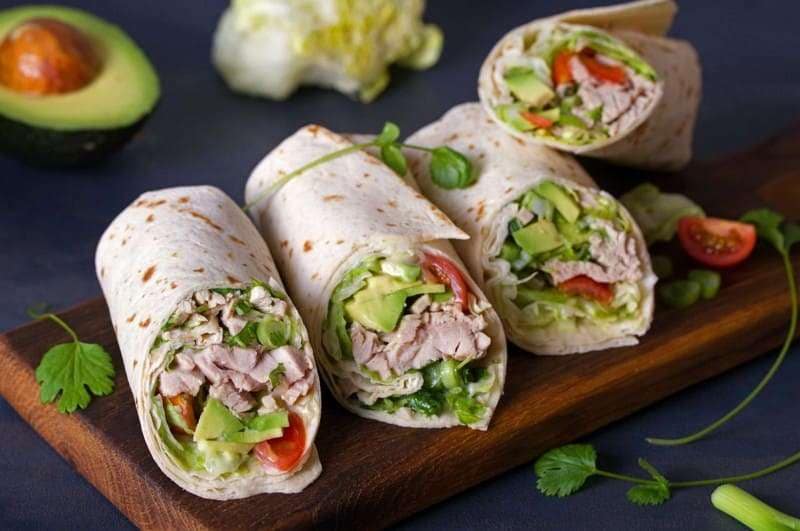 healthy takeaway wrap idea